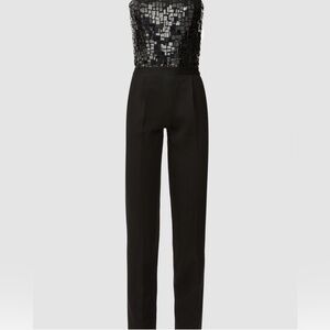 Black Alice + Olivia Sequin Jumpsuit